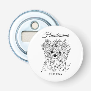 Yorkshire Terrier one line art customizable dog Bottle Opener
