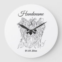 Yorkshire Terrier one line art customizable dog