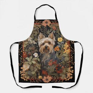 Yorkshire Terrier or Silky Terrier Floral Welcome Apron