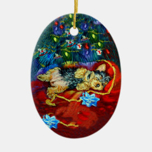 Yorkshire Terrier Oval Ornament