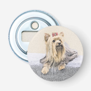 Yorkshire Terrier Painting - Cute Original Dog Art Bottle Opener