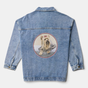 Yorkshire Terrier Painting - Cute Original Dog Art Denim Jacket