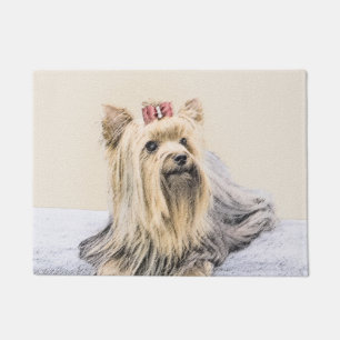 Yorkshire Terrier Painting - Cute Original Dog Art Doormat