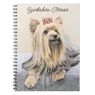 Yorkshire Terrier Painting - Cute Original Dog Art Notebook