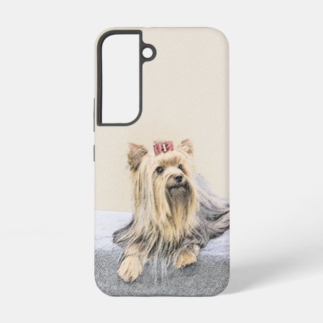 Yorkshire Terrier Painting - Cute Original Dog Art Samsung Galaxy S22 Case (Back)