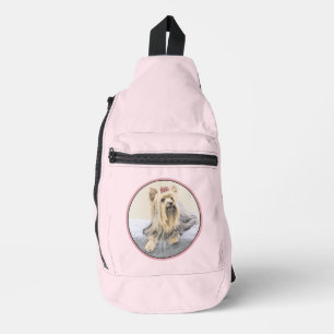 Yorkshire Terrier Painting Cute Original Dog Art Sling Bag