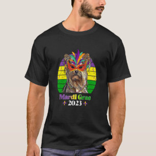 Yorkshire Terrier Party Dog Mardi Gras 2023 T-Shirt