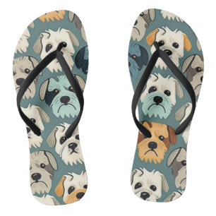 Yorkshire Terrier Pattern Flip Flops