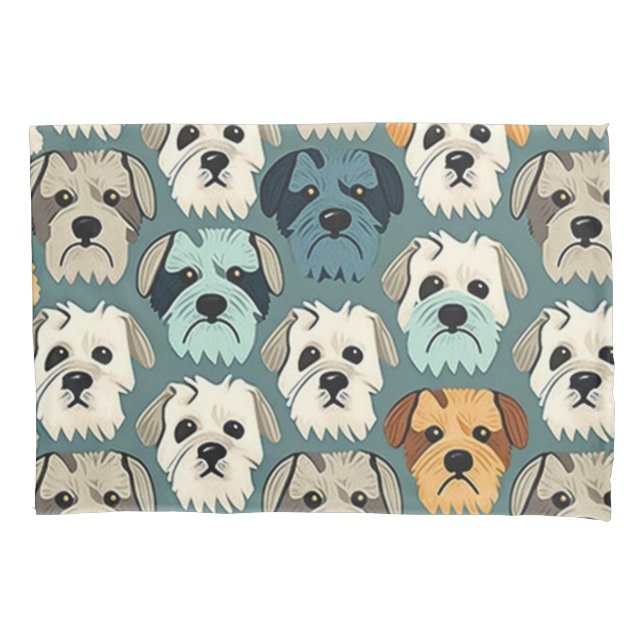 Yorkshire Terrier Pattern Pillowcase (Front)