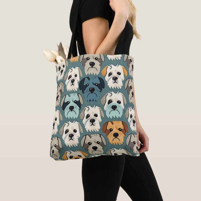 Yorkshire Terrier Pattern Tote Bag (Close Up)