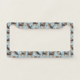 Yorkshire Terrier Paws and Bones Yorkie Dog Licence Plate Frame