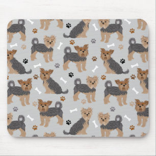 Yorkshire Terrier Paws and Bones Yorkie Dog Mouse Mat