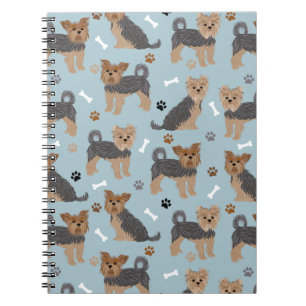 Yorkshire Terrier Paws and Bones Yorkie Dog Notebook