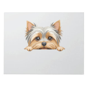 Yorkshire Terrier Peeking Cute Adorable Funny Joy Notepad