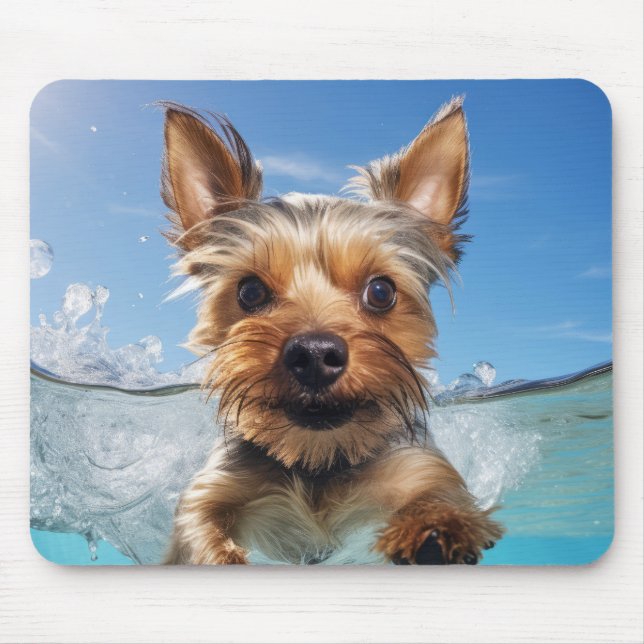 Yorkshire Terrier Pet Dog Animal Fun  Mouse Mat (Front)