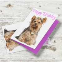 Yorkshire Terrier Pink Cute Yorkie Happy Birthday