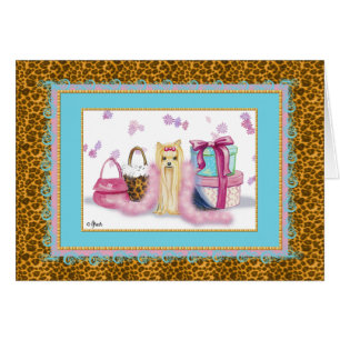 Yorkshire Terrier Pink Feather Boa