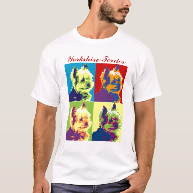 Yorkshire Terrier Pop Art T-Shirt (Front)