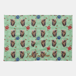 Yorkshire Terrier Portrait Tea Towel