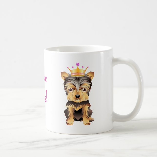 Yorkshire Terrier Princess Dog Coffe Mug Gift (Right)
