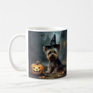 Yorkshire Terrier Pumpkins Halloween Scary Coffee Mug