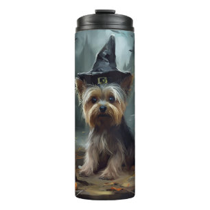 Yorkshire Terrier Pumpkins Halloween Scary Thermal Tumbler