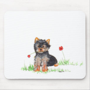Yorkshire terrier pup mouse mat