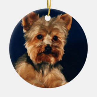 Yorkshire Terrier Puppy Ceramic Tree Decoration