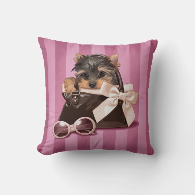Yorkshire Terrier Puppy Cushion (Front)