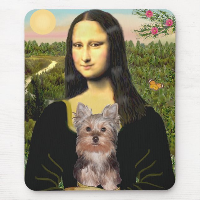 Yorkshire Terrier Puppy - Mona Lisa Mouse Mat (Front)