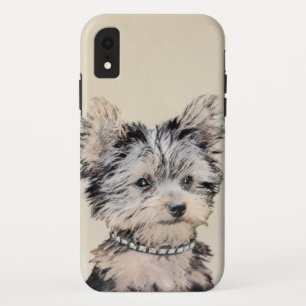Yorkshire Terrier Puppy Painting Original Dog Art iPhone XR Case