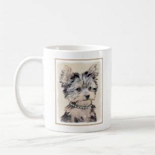 Yorkshire Terrier Puppy Painting Original Dog Art Coffee Mug