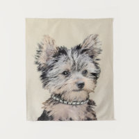 Yorkshire Terrier Puppy Painting Original Dog Art