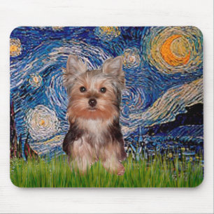 Yorkshire Terrier Puppy - Starry Night Mouse Mat
