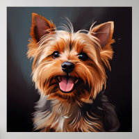 Yorkshire Terrier Realism Art Portrait