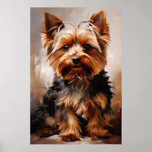 Yorkshire Terrier Realism Art Portrait Poster