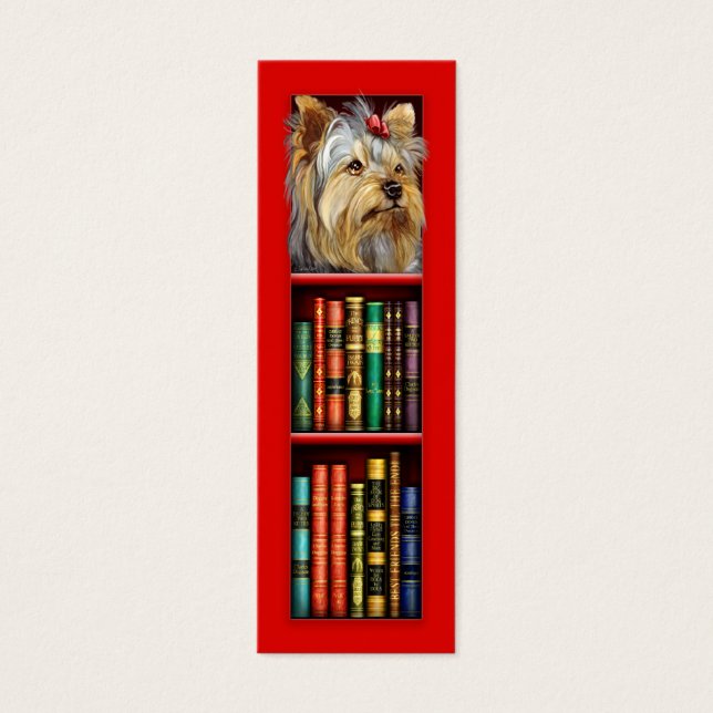 Yorkshire Terrier Red Bookmark (Front)