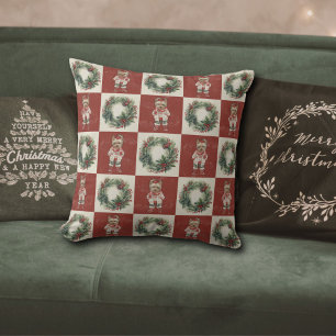 Yorkshire Terrier Retro Christmas Cushion