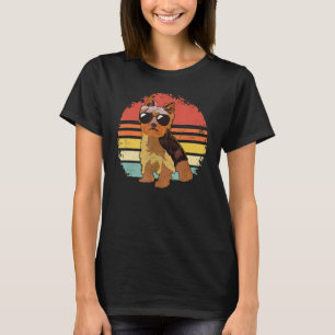 Yorkshire Terrier Retro Vintage Sunglasses Dog Yor T-Shirt
