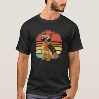 Yorkshire Terrier Retro Vintage Sunglasses Dog Yor T-Shirt