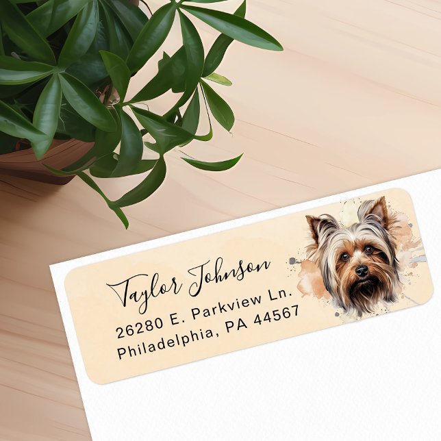 Yorkshire Terrier Return Address Label (Creator Uploaded)