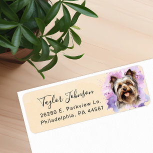 Yorkshire Terrier Return Address Label