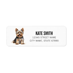 Yorkshire Terrier Return Address Labels