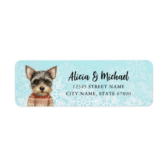 Yorkshire Terrier Return Address Labels (Front)