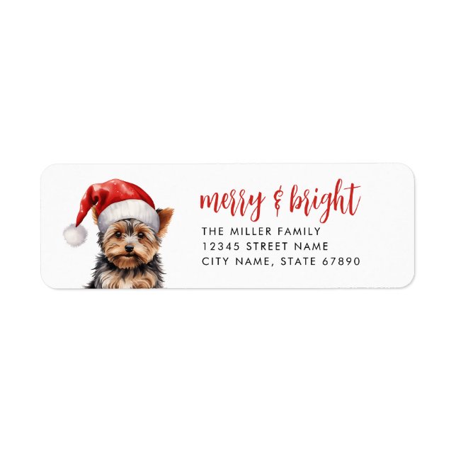 Yorkshire Terrier Return Address Labels (Front)