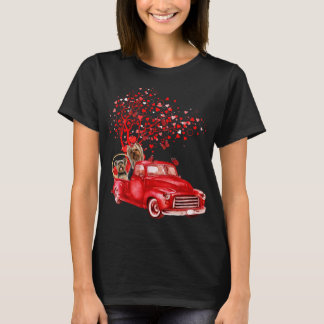 Yorkshire Terrier Riding Truck Valentine Butterfly T-Shirt