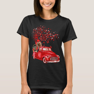 Yorkshire Terrier Riding Truck Valentine Butterfly T-Shirt