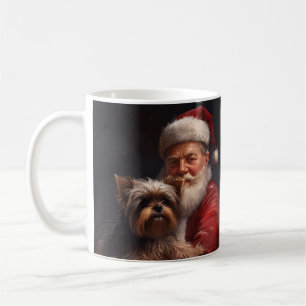 Yorkshire Terrier Santa Claus Festive Christmas Coffee Mug