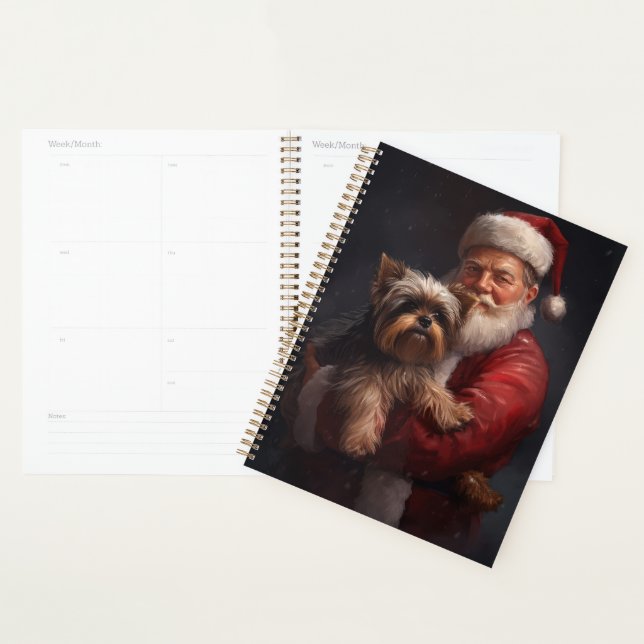 Yorkshire Terrier Santa Claus Festive Christmas Planner (Display)