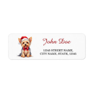 Yorkshire Terrier Santa Hat Christmas Return